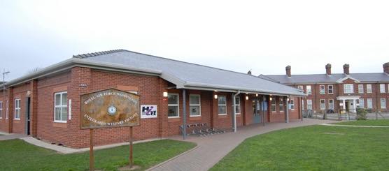 A photo of a building at RAF Waddington