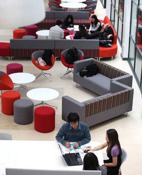 A photo of the seating area inside the Sir Robert Hadfield Building